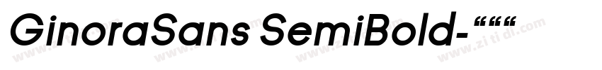 GinoraSans SemiBold字体转换